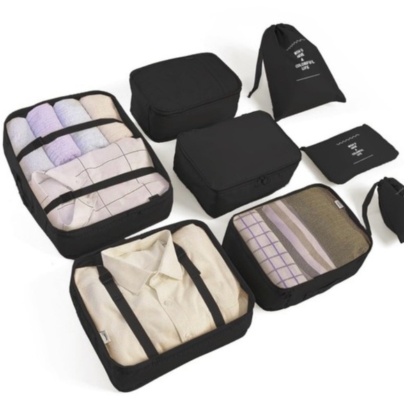 8 Piece Mesh Packing Cubes and Bags New - Picture 1 of 4